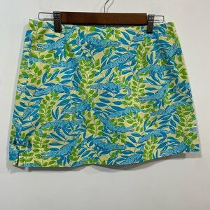 Lilly Pulitzer Mimosa Everglades Alligator vintage Cotton Blend Skirt Size 10